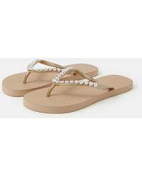 Accessorize - Pearl Flip Flops - Lyst