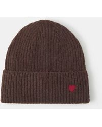 Accessorize - Heart Embroidered Beanie Hat - Lyst