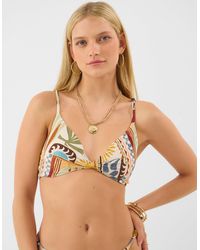 Accessorize - Abstract Print Bikini Top - Lyst