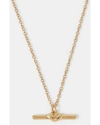 Accessorize - T-Bar Pendant Necklace - Lyst