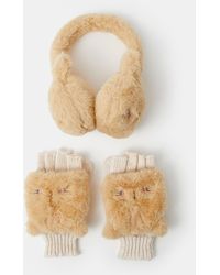 Accessorize - Fluffy Cat Earmuffs & Gloves Set - Lyst