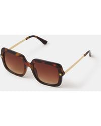 Accessorize - Oversized Tort Square Sunglasses - Lyst