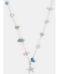 Accessorize - Sterling-Plated Semi Precious Pendant Necklace - Lyst