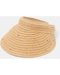 Accessorize - Diamanté Woven Sun Visor - Lyst