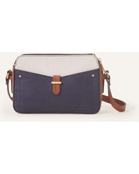 Accessorize - Women's Navy Blue And Brown Shelby Cross-body Bag - Lyst