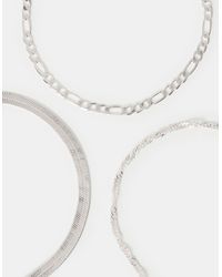 Accessorize - 3-Pack Delicate Chain Bracelets - Lyst