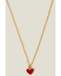 Accessorize - Heart Pendant Necklace - Lyst