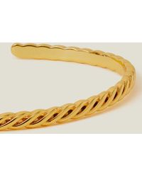 Accessorize - 14Ct-Plated Twisted Bangle Cuff - Lyst