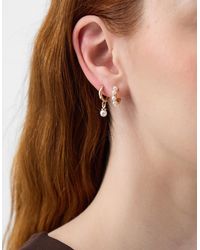 Accessorize - 5-Pack Pearl Stud & Twisted Hoop Earrings - Lyst