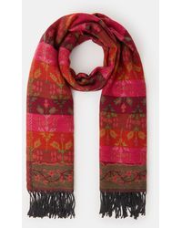 Accessorize - Floral Stripe Blanket Scarf - Lyst