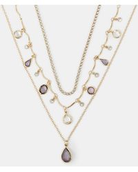 Accessorize - 3-Pack Teardrop Gemstone Necklaces - Lyst