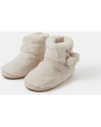 Accessorize - Faux Fur Boot Slippers - Lyst