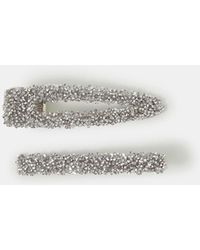 Accessorize - 2-Pack Encrusted Hair Clips - Lyst