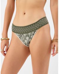 Accessorize - Floral Print Band Bikini Bottoms - Lyst