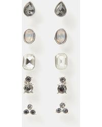 Accessorize - 5-Pack Gemstone Stud Earrings - Lyst