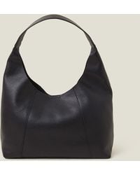 Accessorize - Women's Black Leather Scoop Shoulder Bag - Lyst