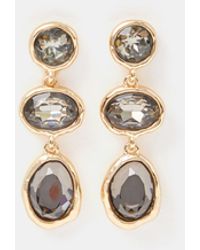 Accessorize - Triple Gem Drop Earrings - Lyst