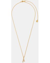 Accessorize - 14Ct-Plated Script Initial Pendant Necklace - Lyst