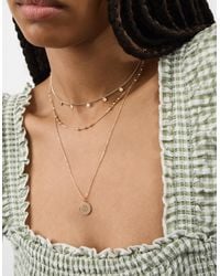 Accessorize - Filigree Coin Pendant Layered Necklace - Lyst
