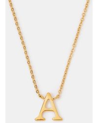 Accessorize - Stainless Steel Initial Pendant Necklace - Lyst