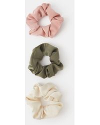 Accessorize - 3-Pack Satin Hair Scrunchies - Lyst
