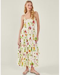 Accessorize - Women's Botanical Strap Dress White - Lyst