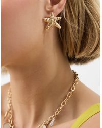 Accessorize - Pearl Starfish Stud Earrings - Lyst