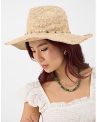 Accessorize - Bead Trim Fedora Hat - Lyst