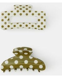 Accessorize - 2-Pack Polka Dot Claw Clips - Lyst