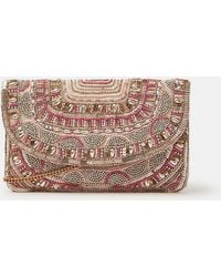 Accessorize - Bead Embellished Clutch Bag - Lyst