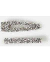 Accessorize - 2-Pack Encrusted Hair Clips - Lyst