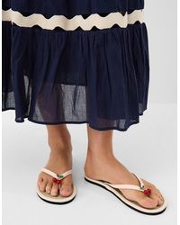 Accessorize - Cherry Charm Seagrass Flip Flops - Lyst