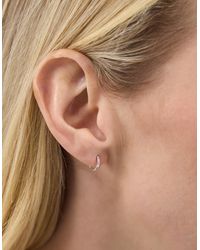Accessorize - Sterling Simple Huggie Hoops - Lyst