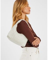 Accessorize - Ruched Faux Leather Handbag - Lyst