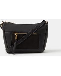 Accessorize - Double Zip Crossbody Bag - Lyst