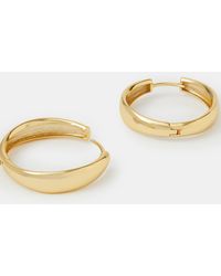 Accessorize - 14Ct-Plated Chunky Clicker Hoop Earrings - Lyst