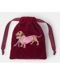 Accessorize - Sausage Dog Velvet Drawstring Pouch - Lyst