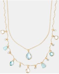 Accessorize - 2-Pack Gemstone Pendant Necklaces - Lyst
