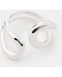 Accessorize - Sterling-Plated Fluid Ring - Lyst