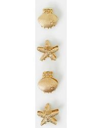 Accessorize - 4-Pack Mini Shell Claw Clips - Lyst