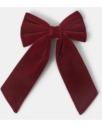 Accessorize - Velvet Bow Hair Clip - Lyst
