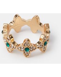 Accessorize - Gemstone Clover Ring - Lyst