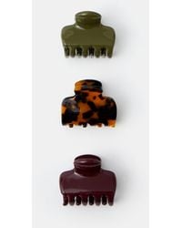 Accessorize - 3-Pack Mini Glossy Claw Clips - Lyst