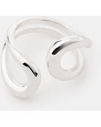 Accessorize - Sterling-Plated Fluid Ring - Lyst