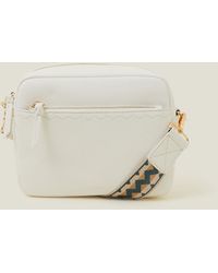 Accessorize - Women's Camera Bag With Webbing Strap White - Lyst