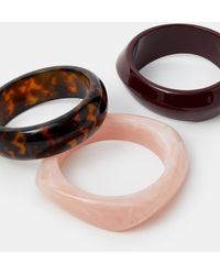 Accessorize - 3-Pack Chunky Resin Bangles - Lyst