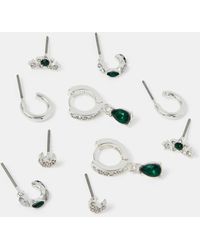 Accessorize - 5-Pack Celestial Gem Stud & Hoop Earrings - Lyst