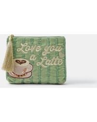 Accessorize - Love You A Latte Velvet Pouch - Lyst