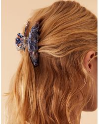 Accessorize - Women's Navy/brown Large Resin Claw Clip - Lyst