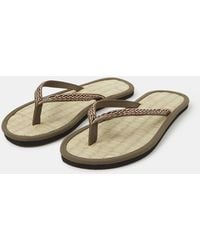 Accessorize - Braided Strap Flip Flops - Lyst